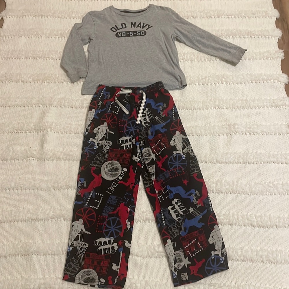 Y2K Old navy pajamas basketball slam dunk boys size S top M bottom 2 pieces